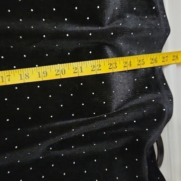 Black Velvet Polka-dot Skirt Elegant Party Wedding Date Night Whimsigoth - Picture 9 of 9